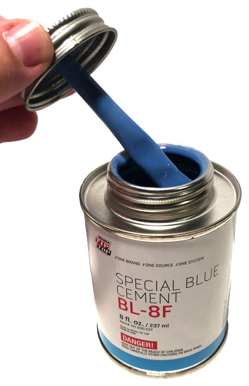 Rema Tip Top Special Blue Cement BL-8F Rubber Bonding Can - (8 fl. oz. / 237 ml) - Image 1